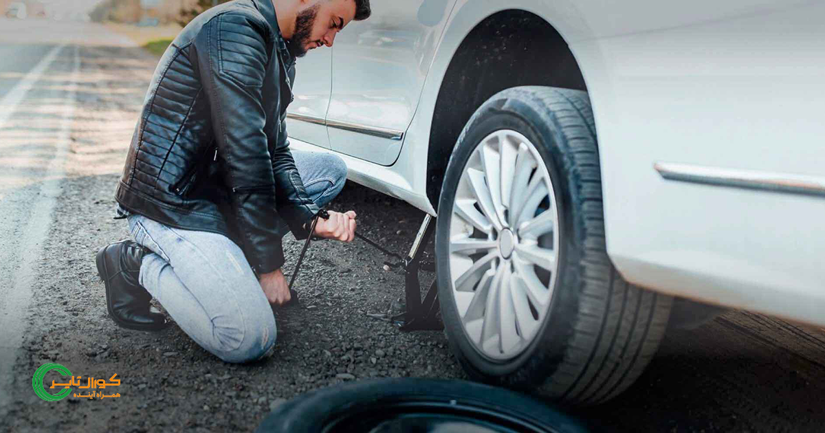 فرق لاستیک کم‌باد و پنچر و نحوه رفع مشکل