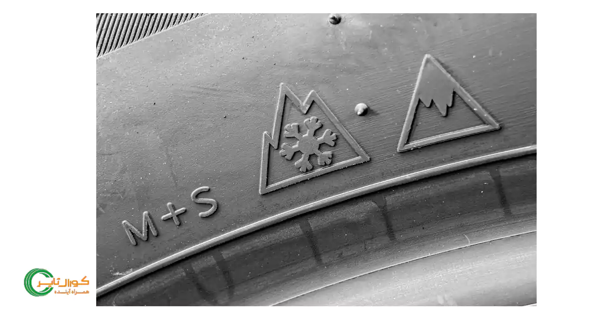 علامت روی لاستیک all terrain و گل جنگلی